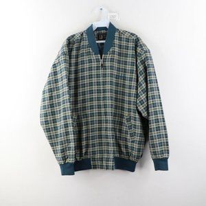 Vintage Dunhill Multicolor Plaid Zip Bomber Jacket
